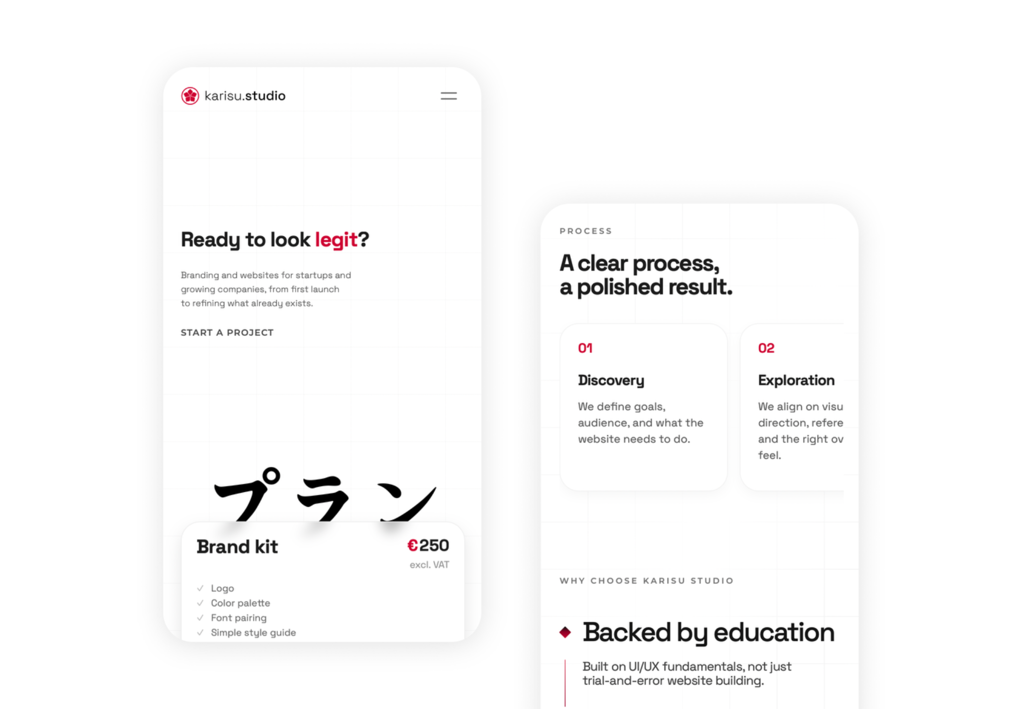 Karisu Studio design studio website preview